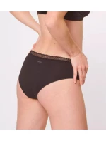 Dámské kalhotky GO Ribbed R Hipster C2P - BLACK - černé 0004 - SLOGGI