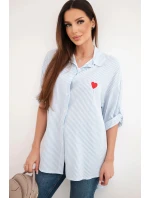 Dámská viskózová košile s krajkovými rukávy a límečkem béžová