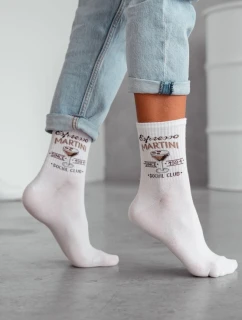 Bavlněné dámské ponožky Espresso Bílé MARTINI