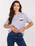 Tričko D12022AI02645S světle fialové