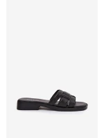 Dámské nazouváky na nízkém podpatku 78-192A Černé - Stephan Paris