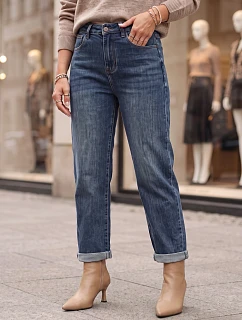 Dámské džíny Mom Fit s vysokým pasem, modré, FashionStreet UY3113