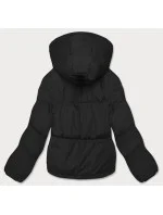 Černá krátká bunda pro přechodné období s kapucí (5M3117-392) Černá krátká bunda pro přechodné období s kapucí (5M3117-392)