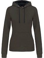Kariban K 465 Dámská mikina s kontrastní kapucí 20.K465 dark grey/black