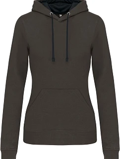 Kariban K 465 Dámská mikina s kontrastní kapucí 20.K465 dark grey/black