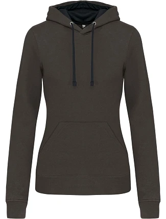 Kariban K 465 Dámská mikina s kontrastní kapucí 20.K465 dark grey/black