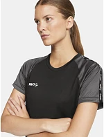 Craft Teamwear Squad Go Contrast Jersey W Dámské kontrastní sportovní tričko 82.2726 black/granite Craft Teamwear Squad Go Contrast Jersey W Dámské kontrastní sportovní tričko 82.2726 black/granite