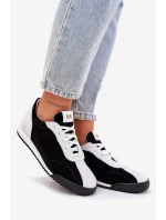 Dámské Kožené Sportovní Boty Laura Messi 2935 Černé