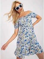 Dámské šaty RO SK 2522 5.32P bílá a modrá - Rue Paris