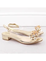 Dámské vestavěné ažurové sandály béžové Sabatina