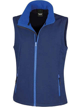 Result R 232F Dámská 2-vrstvá softshell vesta "Printable" 30.232F navy/royal Result R 232F Dámská 2-vrstvá softshell vesta "Printable" 30.232F navy/royal
