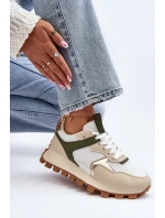 Dámské sportovní boty tenisky Beige-Zelené Ralita