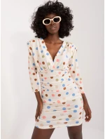 Šaty DHJ SK 17311.87 světle béžové Šaty DHJ SK 17311.87 světle béžové