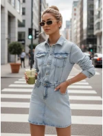 Džínové mini šaty JENSAGA modré FashionStreet EY2592