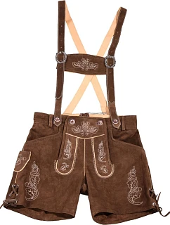 Leather Trousers short/women Dámské kožené kalhoty, krátké 60.3203 dark brown
