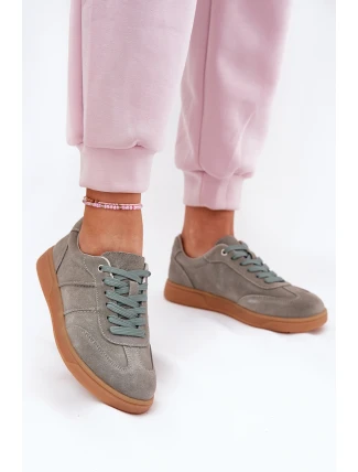 Dámské Nízké Sněhule Z Semiše Zelené Paliana