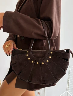 Kabelka Z Přírodního Semiše Čokoládová Tialine