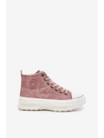 Zateplené Dámské Tenisky Na Platformě Big Star OO274071 Růžové