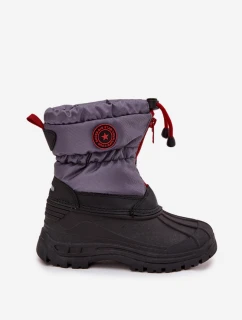 Dětské sněhule na zip Big Star SS374031 Šedo-černé