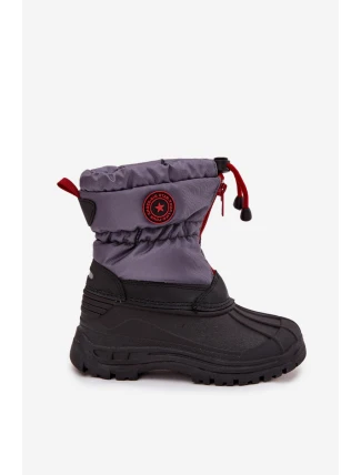 Dětské sněhule na zip Big Star SS374031 Šedo-černé