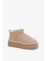 Dámské sněhule z přírodního semiše béžové Mairene