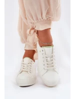 Dámské tenisky na platformě z ECO kůže Big Star – bílé