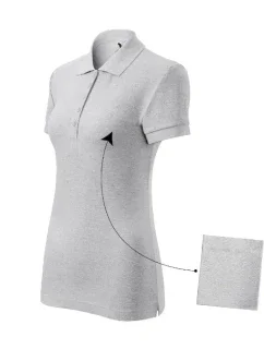 Cotton polokošile dámská světle šedý melír