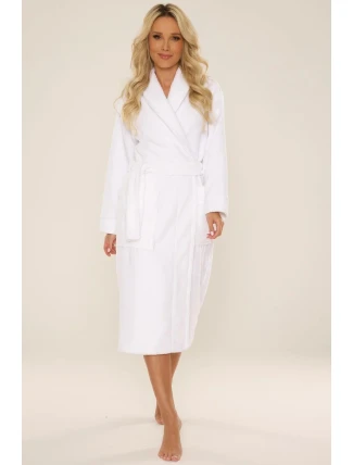 Dámský župan 709 Manuela Frotte bílý - De Lafense Dámský župan 709 Manuela Frotte bílý - De Lafense