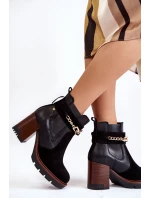 Dámské kožené kozačky Maciejka 05781-01 Černé