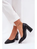 Elegantní Lodičky Na Podpatku Černé Vinceza 62220