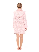 Dámský župan Flora s kapucí krátký 4856 3053 růžová perla - Vestis Dámský župan Flora s kapucí krátký 4856 3053 růžová perla - Vestis