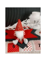 DEKORATIVNÍ TRPASLÍK SEDÍCÍ ČERVENÝ 13+10CM