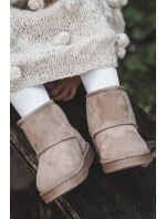 Dětské Teplé Sněhule Semišové Světle béžové Gooby