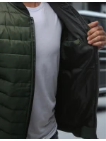 Pánská prošívaná bunda bomber zelená TX2211A