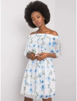 Šaty LK SK 508208.65P bílá a modrá Šaty LK SK 508208.65P bílá a modrá