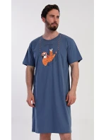 Pánská noční košile s krátkým rukávem Pohodář Pánská noční košile s krátkým rukávem Pohodář