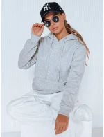 Dámská mikina BASIC s kapucí šedá BY0155