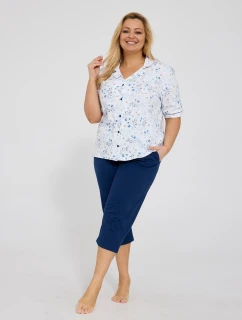 Pyžamo Cornette 347/347 Yvonne kr/r 3XL-5XL rozepínací