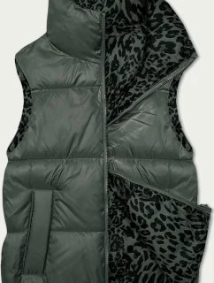 Khaki-panteří oboustranná krátká vesta S'West (B8346-11)