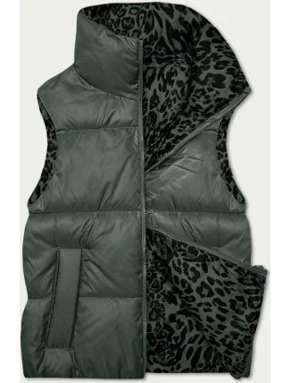 Khaki-panteří oboustranná krátká vesta S'West (B8346-11)