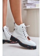 Kožené Boty Tropy Dámské Na Zip Bílé Artiker 55C0515