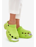 Dámské sandály na masivní platformě limetkové Korina