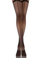 Dámské punčochy k podvazkovému pásu PDP 02 Černá - Sesto senso