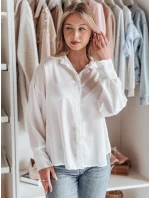 Dámská košile oversize SATINIA bílá FashionStreet DY0449 Dámská košile oversize SATINIA bílá FashionStreet DY0449