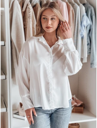 Dámská košile oversize SATINIA bílá FashionStreet DY0449