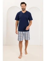 Pánské pyžamo Regina 505 v plné délce 2XL-3XL Pánské pyžamo Regina 505 v plné délce 2XL-3XL