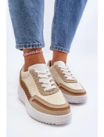 Dámské Tenisky na platformě Béžová Redala Dámské Tenisky na platformě Béžová Redala