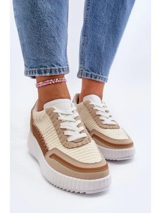 Dámské Tenisky na platformě Béžová Redala Dámské Tenisky na platformě Béžová Redala