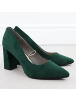 Zelené semišové lodičky na jehlovém podpatku Sergio Leone PB216