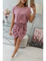 Šaty s obálkou dole tmavě růžové Šaty s obálkou dole tmavě růžové